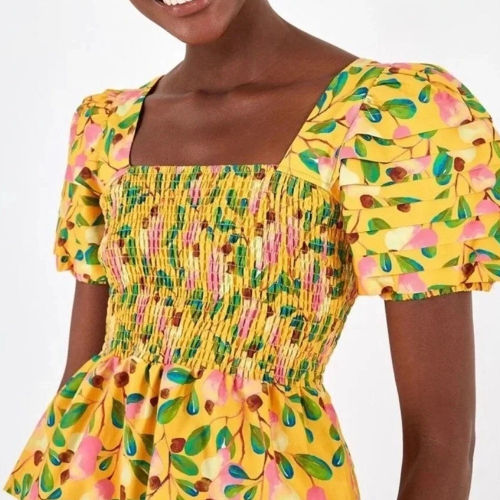 FarmRio smocked top